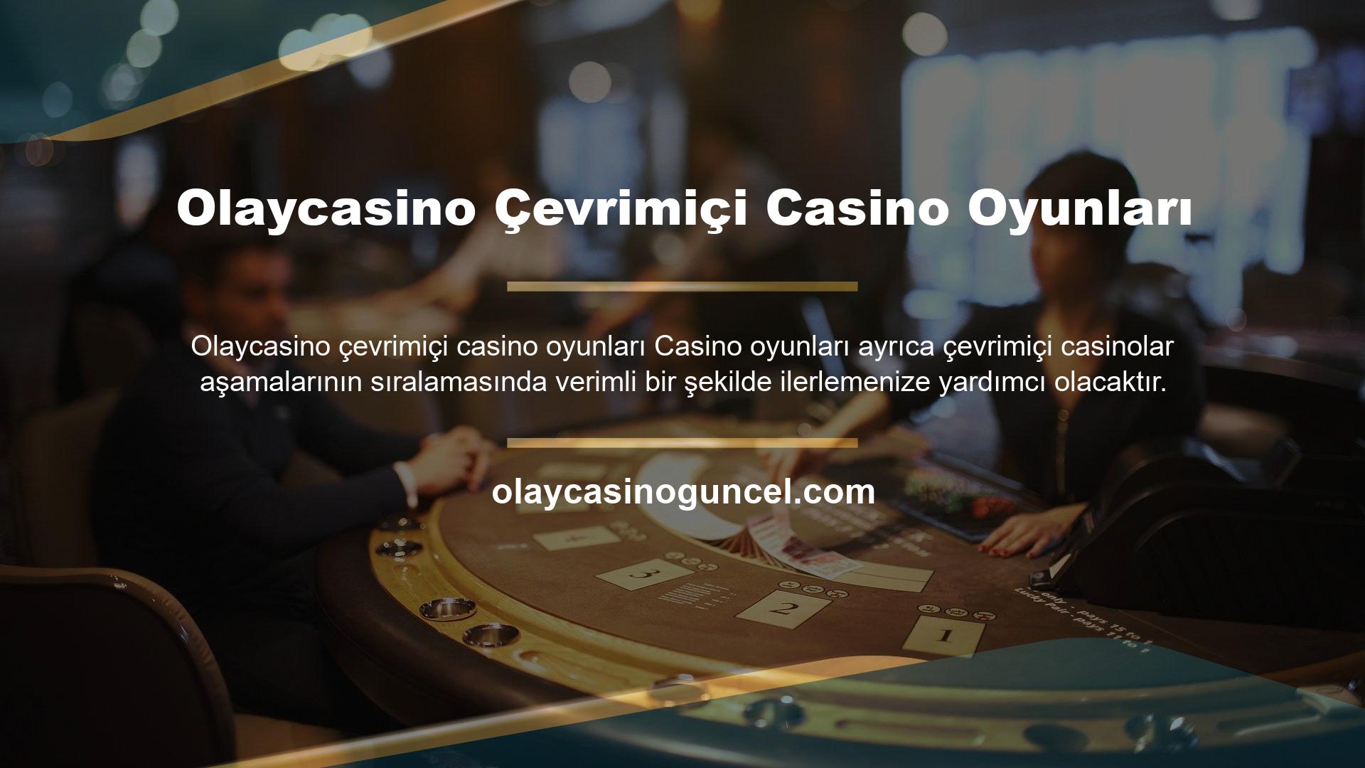 Olaycasino Çevrimiçi Casino Oyunları
