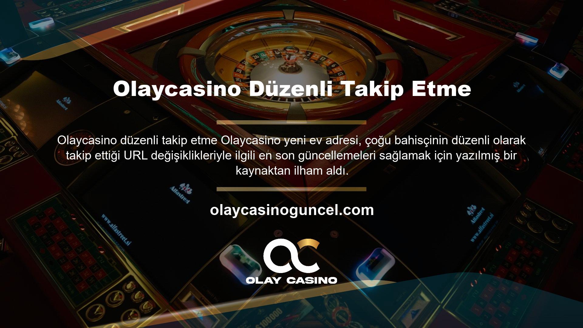 Olaycasino bahis sitesi Türkiye'nin ilk ve en kaliteli bahis sitelerinden biri olup, Avrupa'daki bahis sitelerinin çoğunun gerisinde kalmakta ve en aktif kişiler arasında sürekli olarak üst sıralarda yer almaktadır